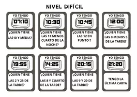 Vista previa - Juegos / Gamificación - Yo tengo...¿Quién tine? El reloj digital - página 1