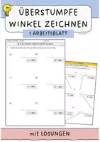 Vorschau - Arbeitsblätter - Materialpaket: Winkel zeichnen - Seite 1