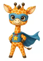 Vorschau - Mal- und Bastelvorlagen - Giraffenklasse Geburtstagskalender im Superheldenstil - Seite 2