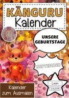 Vorschau - Mal- und Bastelvorlagen - Känguruklasse Geburtstagskalender im Superheldenstil - Deckblatt