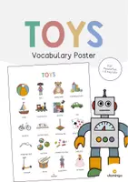 anteprima - Materiale di supporto/inclusione - Toys / Giocattoli: Vocabulary Poster (Poster per la lezione d'inglese) - Pagina di copertina