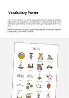 anteprima - Materiale di supporto/inclusione - Toys / Giocattoli: Vocabulary Poster (Poster per la lezione d'inglese) - Pagina 1