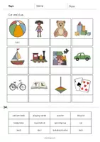 anteprima - Esercizi - Toys / Giocattoli: Cut and Glue (Scheda di esercizi di inglese) - Pagina 2