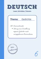 Vorschau - Arbeitsblätter - AB_Eigene Reime schreiben 6 - Deckblatt
