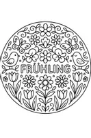 Vorschau - Mal- und Bastelvorlagen - Ausmalbilder - Mandalas Jahreszeiten - Seite 1