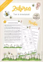 Vorschau - Arbeitsblätter - Geschichte Sommer Zuhören Freebie - Deckblatt