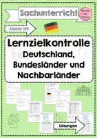 Vorschau - Arbeitsblätter - Materialpaket Vorbereitung und Lernzielkontrolle Bundesländer und Nachbarländer Deutschlands - Seite 1