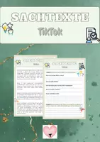 Vorschau - Arbeitsblätter - Sachtexte - Deckblatt