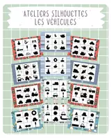 Aperçu - Apprentissages en autonomie - Ateliers silhouettes – Thème des véhicules 🚗🛻🚒✈️ - Page de couverture