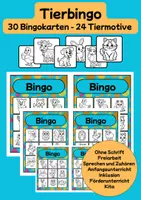 Vorschau - Spiele - Tierbingo - Sprechen und Zuhören spielerisch fördern - Deckblatt