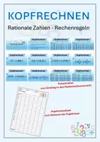 Vorschau - Arbeitsblätter - Kopfrechnen Rationale Zahlen Rechenregeln Niveau 2 - Deckblatt