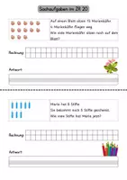 Vorschau - Arbeitsblätter - Sachaufgaben im ZR 20 - Seite 1