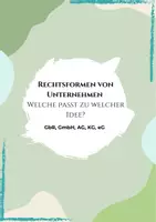 Vorschau - Arbeitsblätter - Rechtsformen von Unternehmen: GbR, GmbH, AG, KG, eG - Deckblatt