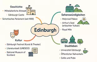 Vorschau - Arbeitsblätter - Arbeitsblätter zum Thema "Edinburgh" + Lösung & MP3 + Mindmap + Infografik - Seite 2