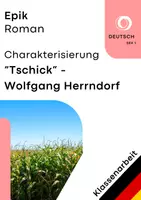 Vorschau - Test - Materialpaket: Klassenarbeiten – Tschick (Herrndorf) – Figurencharakterisierung & Analyse – inkl. Erwartungshorizonten - Seite 1