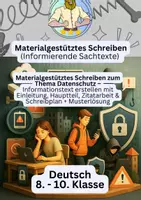 Vorschau - Arbeitsblätter - Materialgestütztes Schreiben zum Thema Datenschutz - Deckblatt