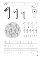 Vorschau - Arbeitsblätter - Ziffernschreibkurs, ZR 5, Mathe, 1. Klasse, Schwungübungen - Seite 1