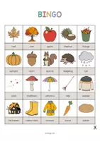 anteprima - Flashcard - Autumn / Autunno: Bingo (Gioco per la lezione d'inglese) - Pagina 2