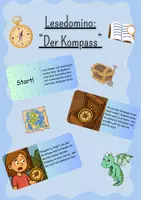 Vorschau - Spiele - Lesedomino "Der Kompass" I Leseförderung - Deckblatt