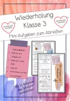 Vorschau - Aufgabenkarten - Wiederholung Klasse 3 - Abreißaufgaben / Miniaufgaben - Deckblatt