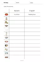 anteprima - Esercizi - Pet Shop / Negozio di animali: Vocabulary Worksheet 3 (Scheda di esercizi di inglese) - Pagina 2