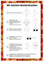 Vorschau - Mal- und Bastelvorlagen - Fensterdekoration - Herbstdrachen (mit Bastelanleitung) - Seite 1