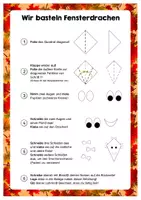 Vorschau - Mal- und Bastelvorlagen - Fensterdekoration - Herbstdrachen (mit Bastelanleitung) - Seite 3