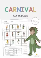 anteprima - Esercizi - Carnival / Carnevale: Cut and Glue (Scheda di esercizi di inglese) - Pagina di copertina