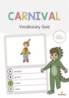 anteprima - Materiale interattivo - Carnival / Carnevale: Vocabulary Quiz (Gioco di domande per la lezione d'inglese) - Pagina di copertina