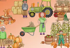 Vorschau - Fördermaterial/Inklusion - Herbst Wimmelbild plus Arbeitsaufträge - Seite 1