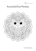 Vorschau - Arbeitsblätter - Eulen Mandalas – 18 Ausmalbilder ab der 1. Klasse 🦉 - Seite 2