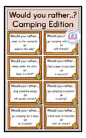 Vorschau - Spiele - Would you rather..? - Camping Edition - Deckblatt