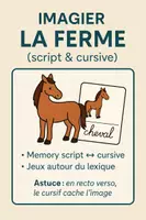 Aperçu - Apprentissages en autonomie - Imagier – La ferme (script & cursive) - Page de couverture