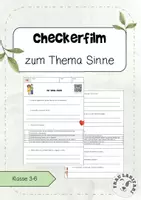 Vorschau - Arbeitsblätter - Checkerfilm zum Thema Sinne Klasse 3-6 - Deckblatt