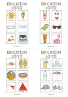 anteprima - Flashcard - Summer / Estate: Education Lotto (Gioco per la lezione d'inglese) - Pagina 3