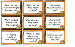 anteprima - Esercizi - Camping - Conversation Cards - Pagina 1