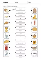 anteprima - Esercizi - Breakfast / Colazione: Draw the lines 1 (Scheda di esercizi di inglese) - Pagina 2