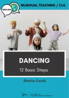 anteprima - Clipart / Immagini originali - Dancing ⎮ 12 station cards with basic steps incl. videos (station work) in English CLIL - Pagina di copertina
