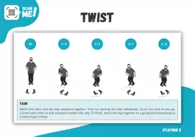 anteprima - Clipart / Immagini originali - Dancing ⎮ 12 station cards with basic steps incl. videos (station work) in English CLIL - Pagina 3
