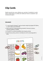 anteprima - Materiale di supporto/inclusione - Fruits / Frutta: Clip Cards (Carte a molletta per la lezione d'inglese) - Pagina 1