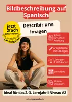 Vorschau - Arbeitsblätter - Descripción de imágenes / Bildbeschreibung Spanisch / 2fach differenziert / inkl. Online Aufgaben - Deckblatt