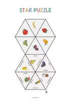 anteprima - Materiale interattivo - Fruits / Frutta: Star Puzzle (Gioco per la lezione d'inglese) - Pagina 2