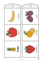 anteprima - Flashcard - Fruits / Frutta: Accordion Fold (Opuscolo per la lezione d'inglese) - Pagina 3