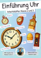Vorschau - Arbeitsblätter - Einführung Uhr - Arbeitsblätter zum Einstieg - Deckblatt