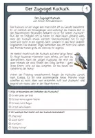Vorschau - Aufgabenkarten - VERA3 und IKMPlus | Leseverständnis | Zugvogel Kuckuck - Seite 2