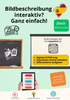 Vorschau - Arbeitsblätter - Spanische Bildbeschreibung interaktiv - mit QR-Codes und 2fach differenziert - Deckblatt