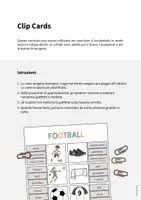 anteprima - Materiale di supporto/inclusione - Football / Calcio: Clip Cards (Carte a molletta per la lezione d'inglese) - Pagina 1