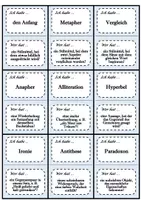 Vorschau - Spiele - "Ich habe - Wer hat?" (Ratespiel): Rhetorische Stilmittel - Deckblatt