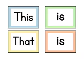 Προεπισκόπηση - Flashcards - Flashcards: Make simple sentences with This is/That is/ These are/Those are - Εξώφυλλο