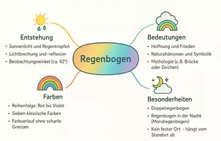 Vorschau - Arbeitsblätter - Lernposter + Arbeitsblätter zum Thema "Regenbogen" + Lösung & MP3 + Mindmap + Infografik - Seite 3